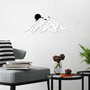 Wallity Full Mount And Mountain - 6 Escultura de Pared en Blanco y Negro